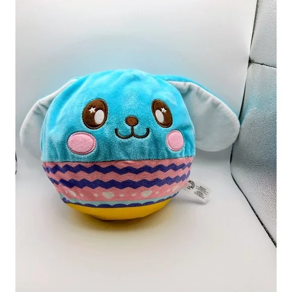 Eolo Lil' Biggie Bouncerz Easter Blue Bunny Inflatable Plush Toy BEAS002-BB 8" - Picture 10 of 10